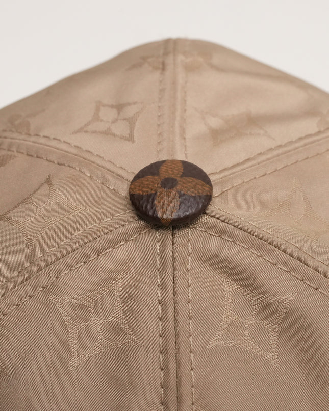 CAP LV GET READY SILK POLYESTER BEIGE X BROWN