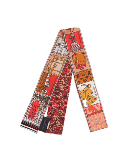 JEU DE LOUIS RED SILK BB BANDEAU SCARF