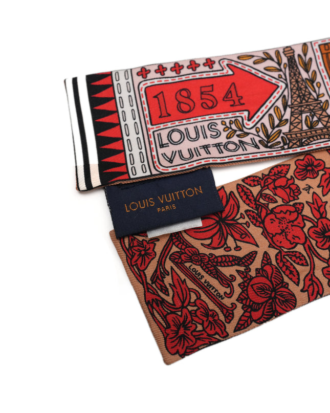 JEU DE LOUIS RED SILK BB BANDEAU SCARF