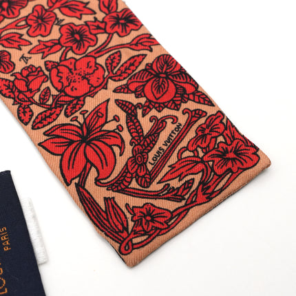 JEU DE LOUIS RED SILK BB BANDEAU SCARF