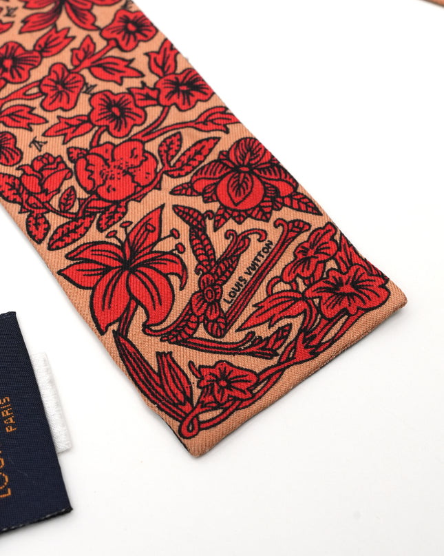 JEU DE LOUIS RED SILK BB BANDEAU SCARF