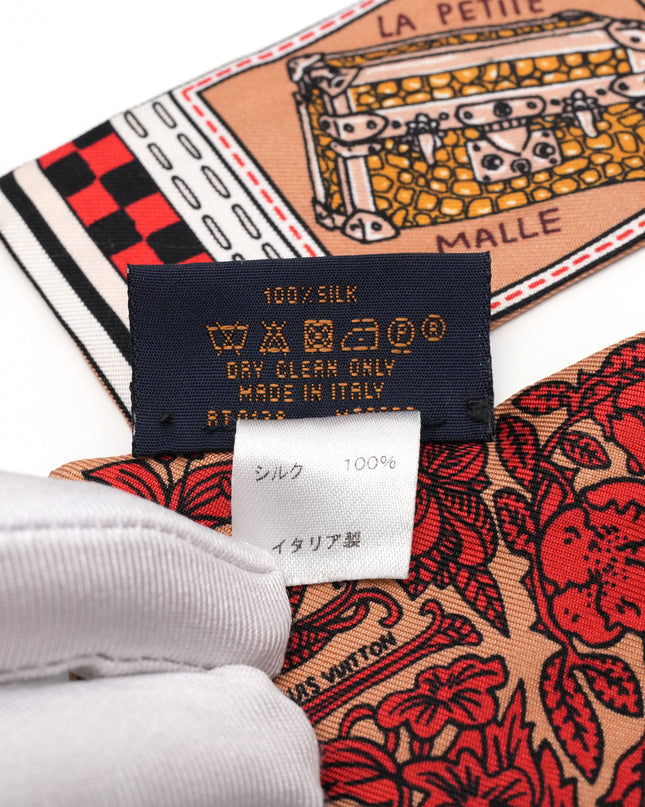JEU DE LOUIS RED SILK BB BANDEAU SCARF