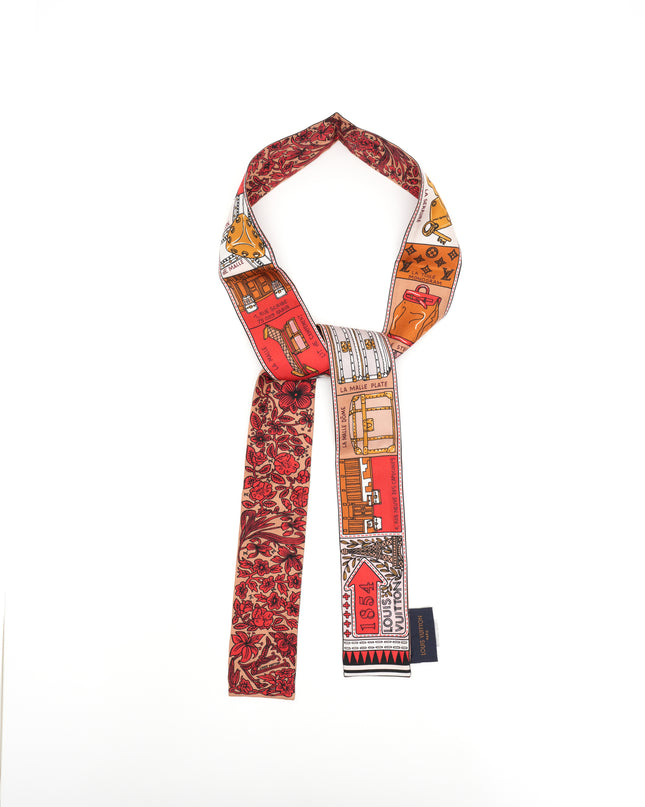 JEU DE LOUIS RED SILK BB BANDEAU SCARF