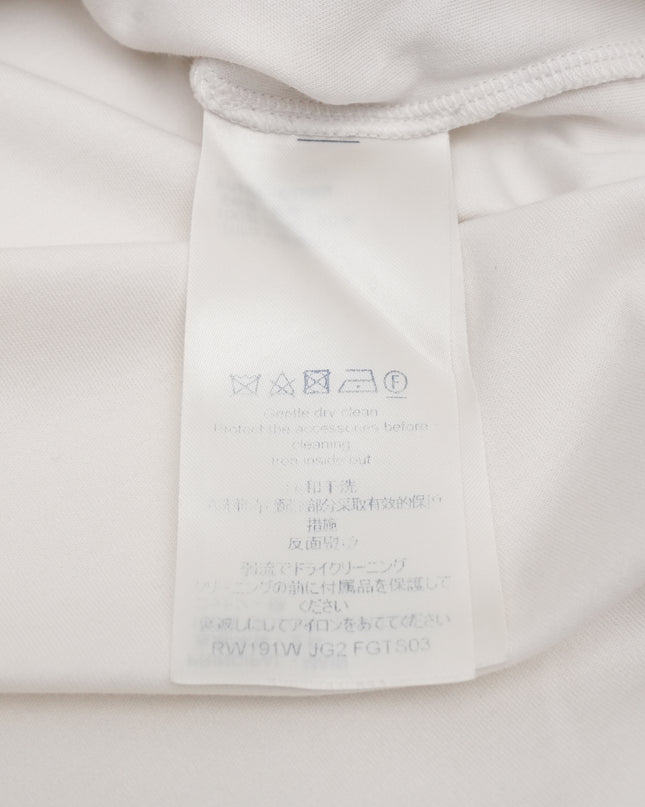 LOGO WHITE LADIES T-SHIRT WITH SIDE STRAP SIZE M