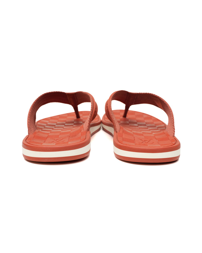 BEACH SANDALS MEN DAMIER ORANGE SIZE 8