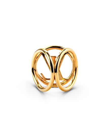 BIJOU FLEUR LOUISE SCARF RING GOLDEN