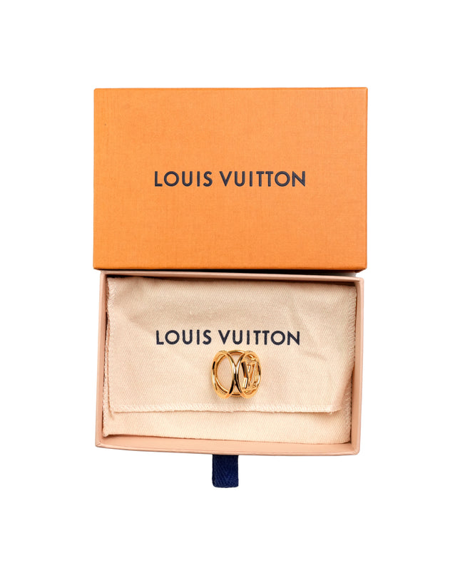 BIJOU FLEUR LOUISE SCARF RING GOLDEN