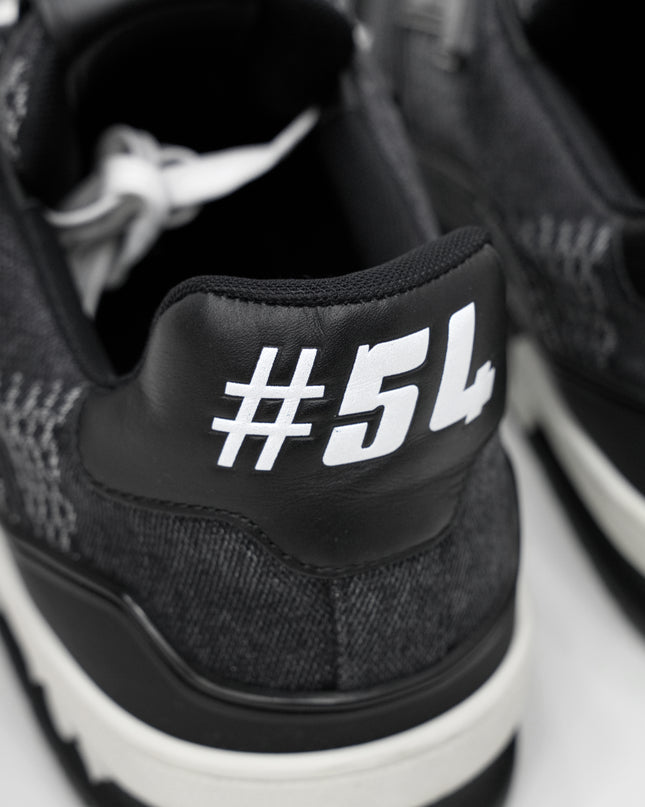 TRAINER LINE 2024 DENIM SNEAKERS DAMIER LOGO BLACK - SIZE 8