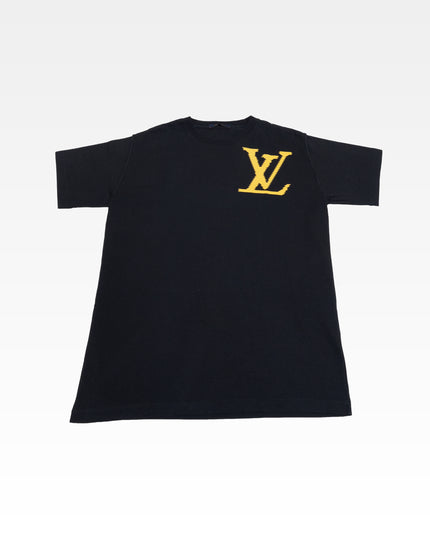 BLACK COTTON BRICK LOGO T-SHIRT