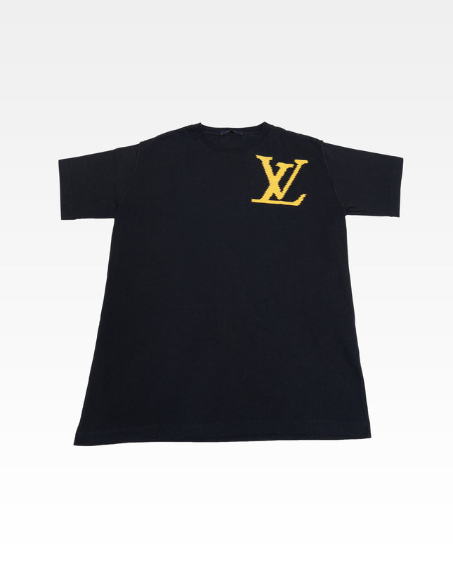 BLACK COTTON BRICK LOGO T-SHIRT