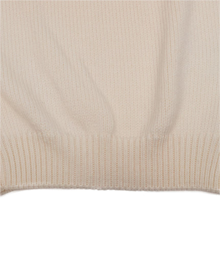 CARDIGAN WHITE WITH BRAIDED DETAILS - SIZE S