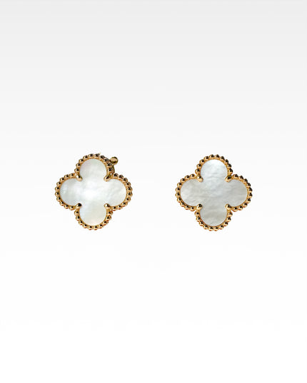 VINTAGE ALHAMBRA MOTHER OF PEARL EARRINGS