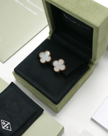 VINTAGE ALHAMBRA MOTHER OF PEARL EARRINGS