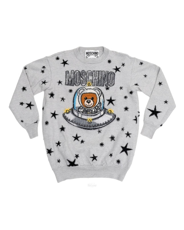 KIDS BEAR SWEATER GRAY