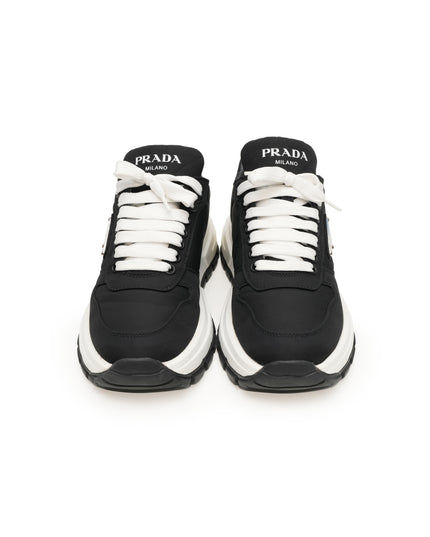 RENYLON LADIES SNEAKERS BLACK SIZE 37 WITH TRIANGLE LOGO