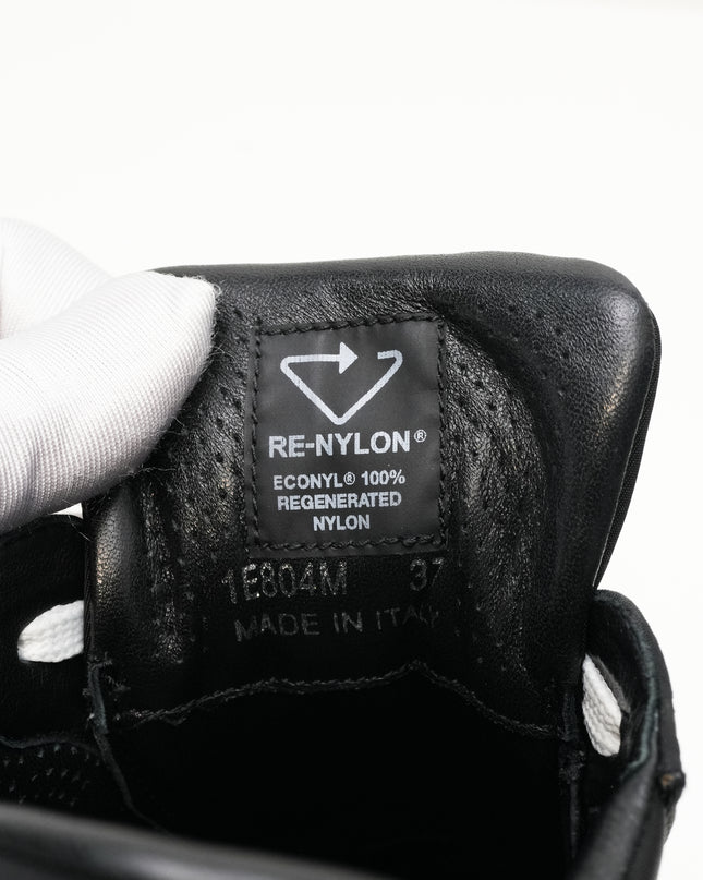 RENYLON LADIES SNEAKERS BLACK SIZE 37 WITH TRIANGLE LOGO