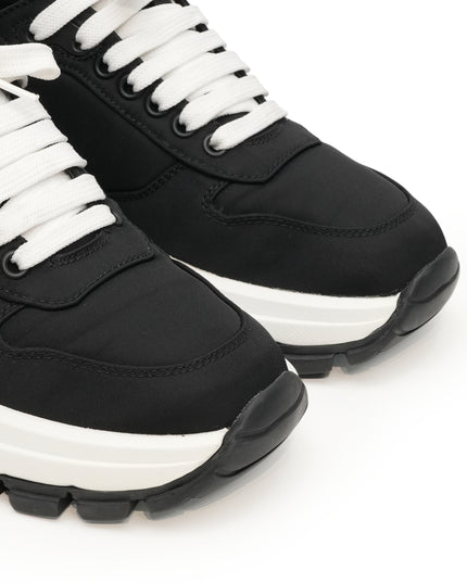 RENYLON LADIES SNEAKERS BLACK SIZE 37 WITH TRIANGLE LOGO