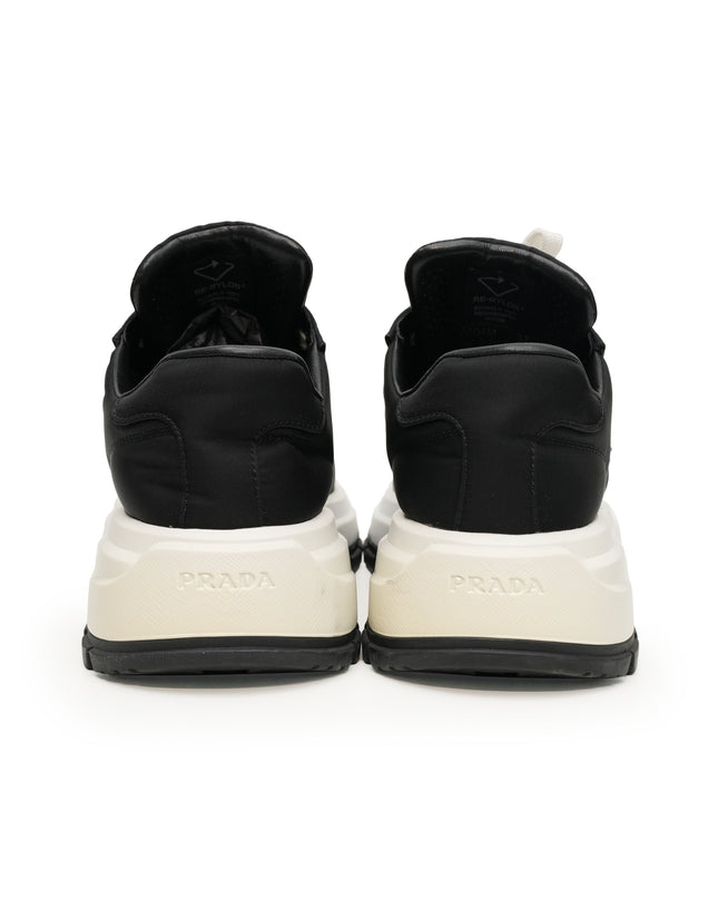 RENYLON LADIES SNEAKERS BLACK SIZE 37 WITH TRIANGLE LOGO