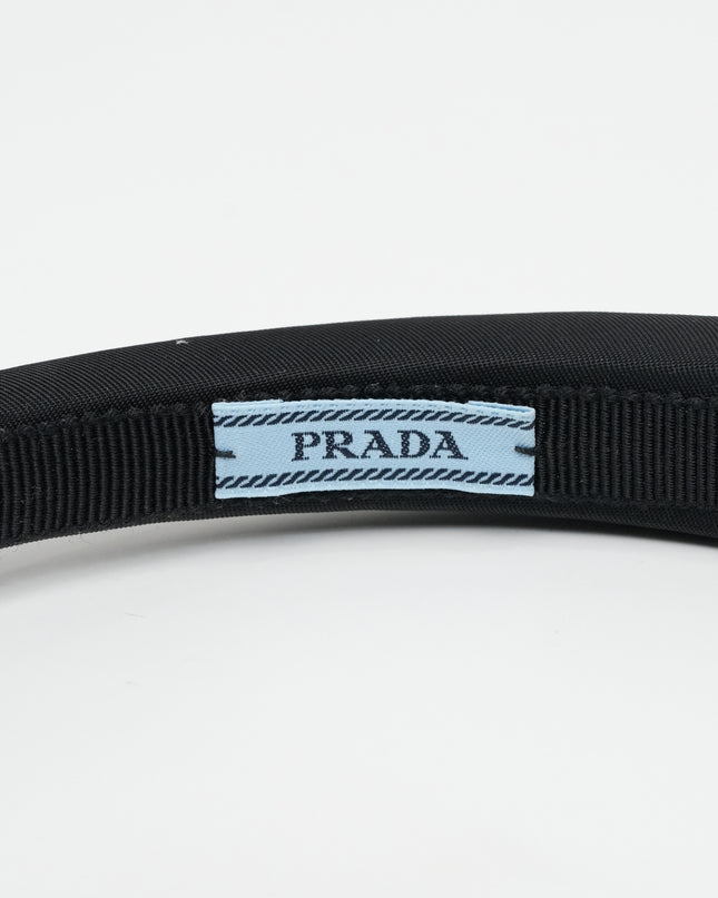 TESSUTO TRIANGLE LOGO HEADBAND BLACK