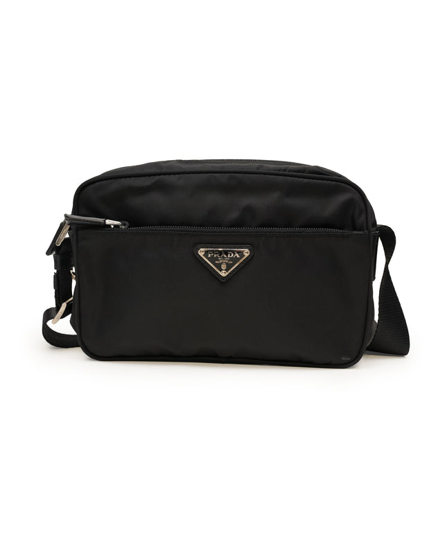 TESSUTO NYLON SHOULDER  BAG IN BLACK