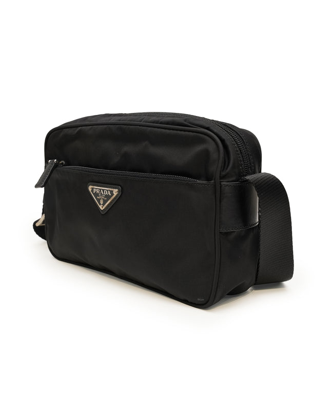 TESSUTO NYLON SHOULDER  BAG IN BLACK