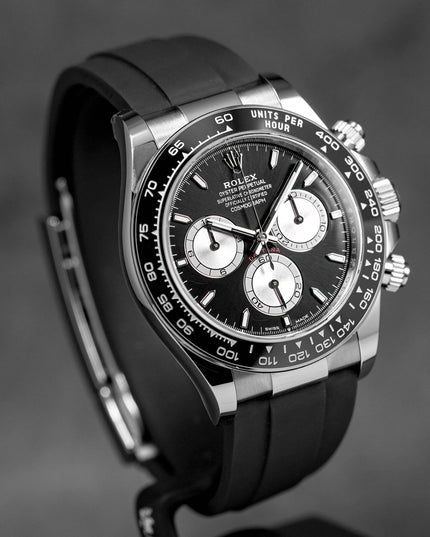 DAYTONA OYSTERFLEX WHITEGOLD BLACK DIAL RING BEZEL (2024)