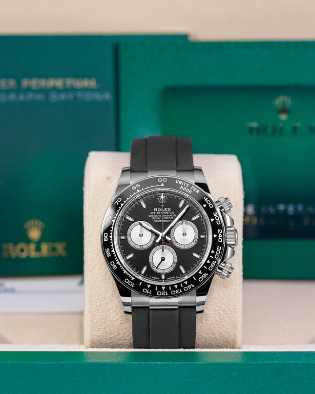 DAYTONA OYSTERFLEX WHITEGOLD BLACK DIAL RING BEZEL (2024)