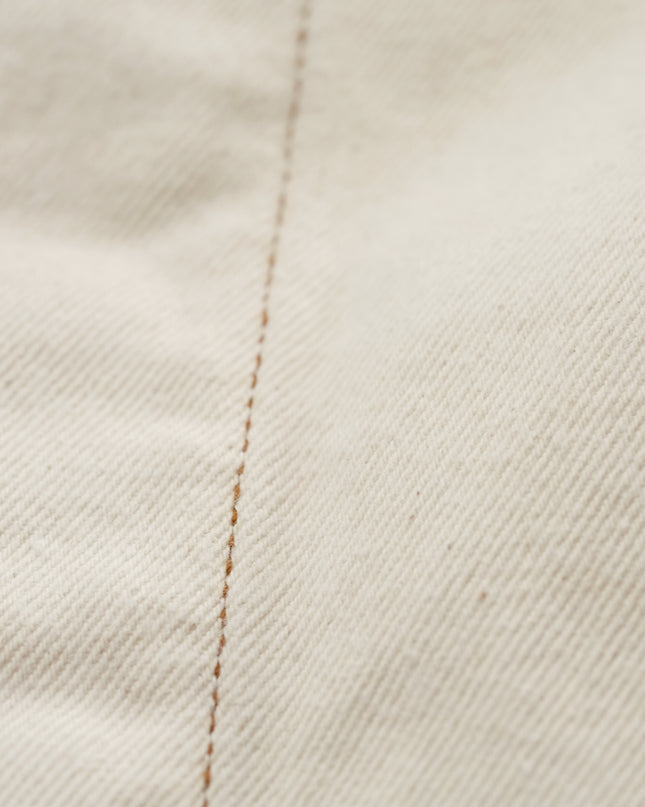 OVERSIZED COTTON DENIM JACKET IVORY SIZE M