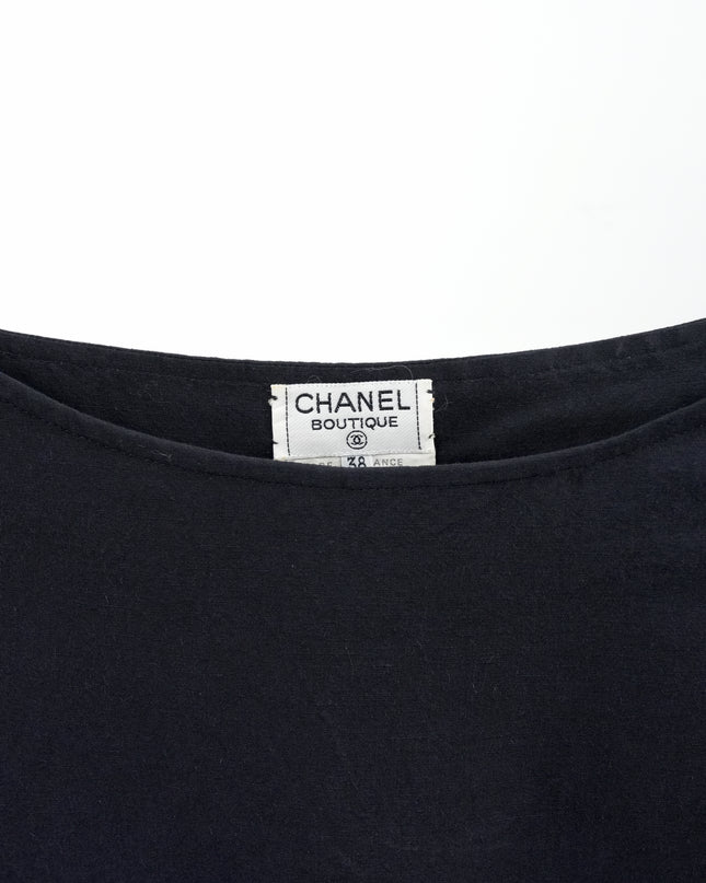 TOP WITH BELT NAVY SIZE 38