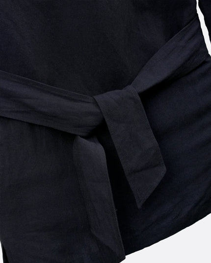 TOP WITH BELT NAVY SIZE 38