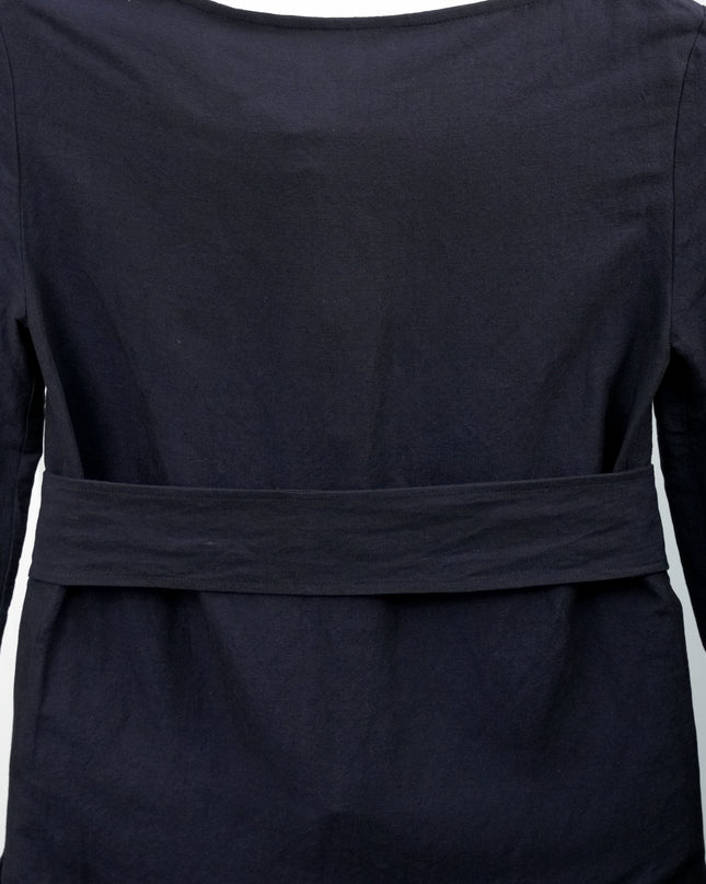 TOP WITH BELT NAVY SIZE 38