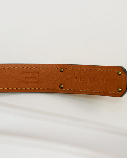 KELLY BELT WHITE EPSOM WITH GOLD HARDWARE
