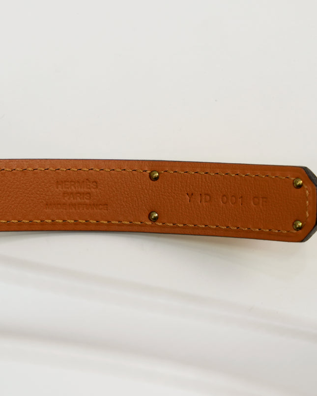 KELLY BELT WHITE EPSOM WITH GOLD HARDWARE