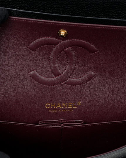 MEDIUM CLASSIC FLAP BLACK CAVIAR GOLDHARDWARE