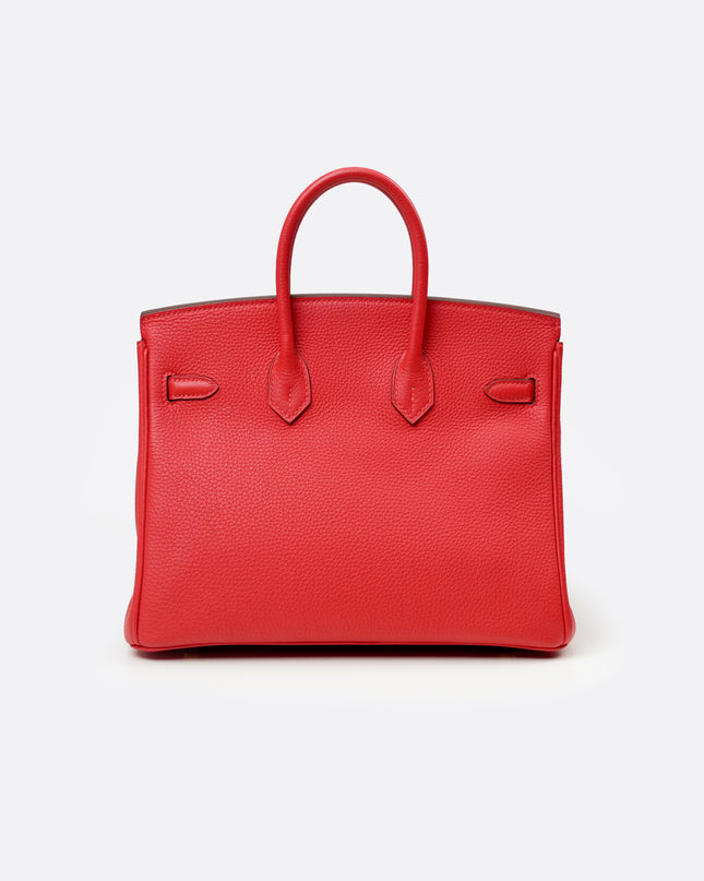 BIRKIN 25 ROUGE PIVOINE TOGO GOLD HARDWARE STAMP T