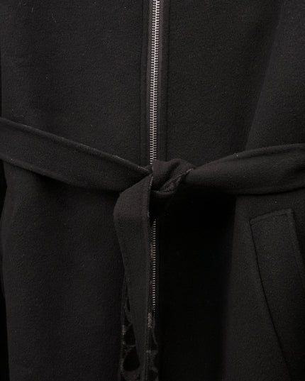 SIGNATURE WOOL PONCHO SIZE M/L BLACK CAPE