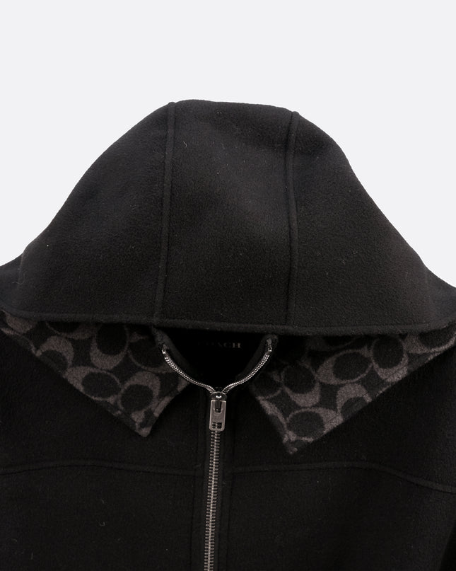 SIGNATURE WOOL PONCHO SIZE M/L BLACK CAPE