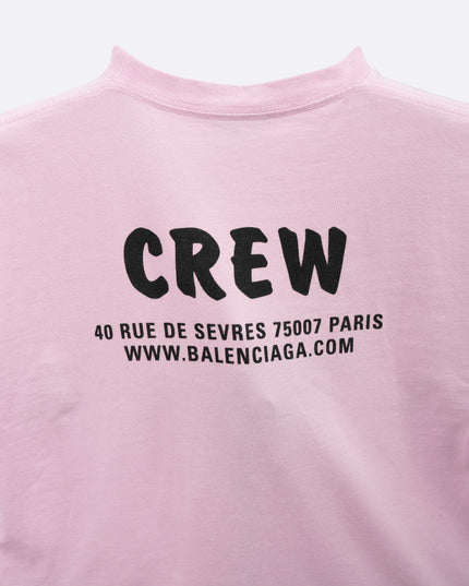 20SS COTTON T-SHIRT XS PINK CREW LOGO