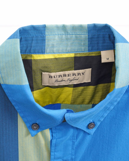 COTTON CHECKED SHIRT SIZE M BLUE