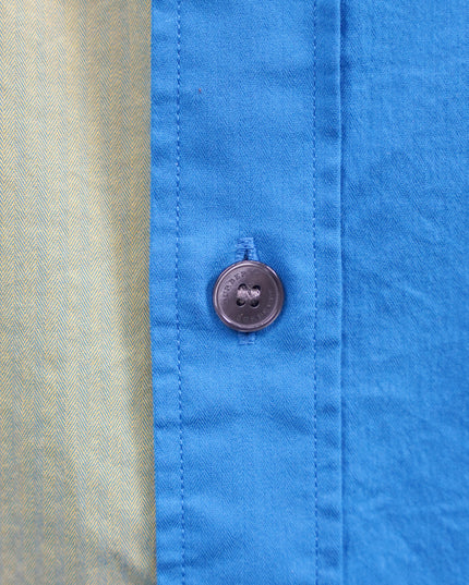 COTTON CHECKED SHIRT SIZE M BLUE