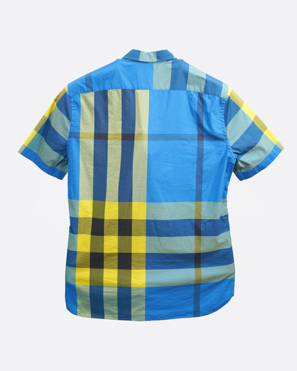 COTTON CHECKED SHIRT SIZE M BLUE