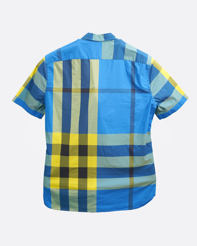 COTTON CHECKED SHIRT SIZE M BLUE