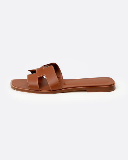 ORAN LEATHER SANDALS 38 LADIES BROWN