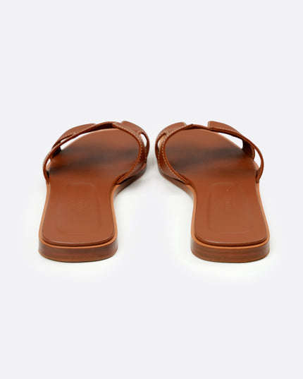 ORAN LEATHER SANDALS 38 LADIES BROWN