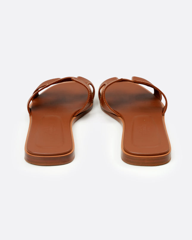 ORAN LEATHER SANDALS 38 LADIES BROWN