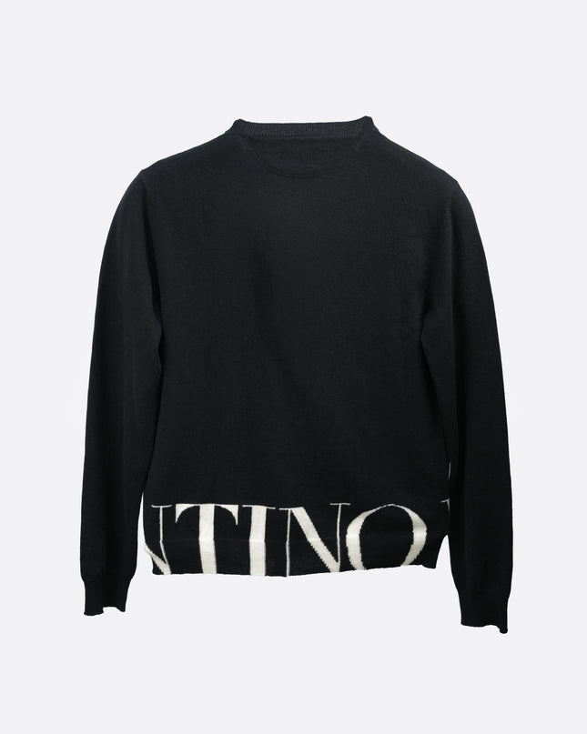 SWEATER LOGO BLACK SIZE M