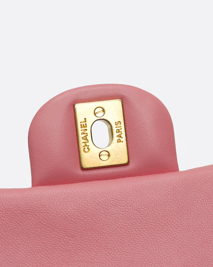 CLASSIC FLAP BAG PINK LAMBSKIN