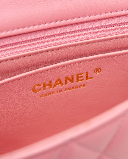 CLASSIC FLAP BAG PINK LAMBSKIN