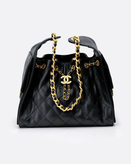 25 SMALL BLACK CAVIAR GOLDHARDWARE