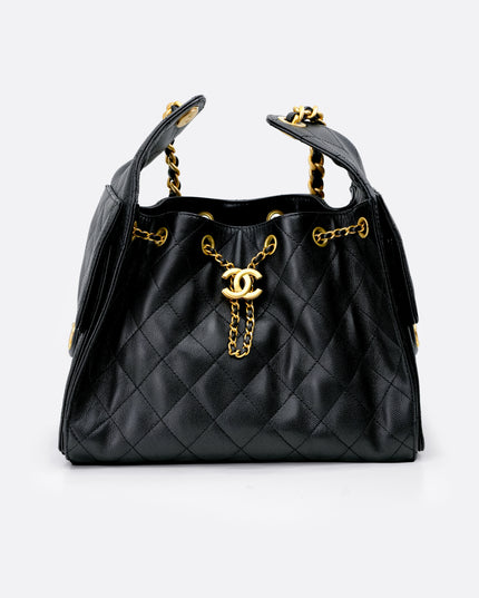 25 SMALL BLACK CAVIAR GOLDHARDWARE